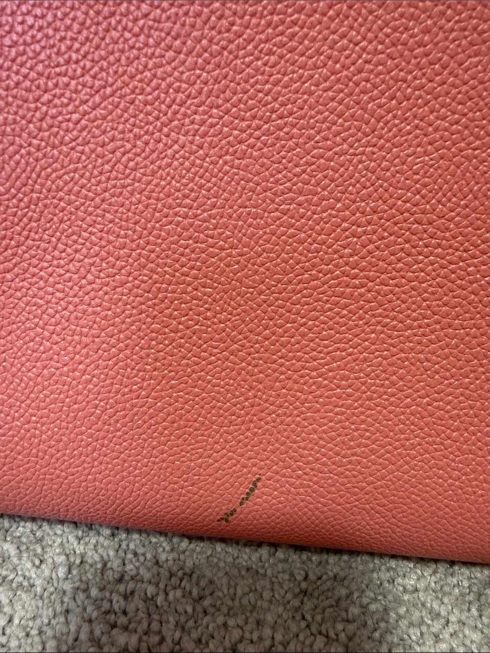 kate spade Coral Pink Pebbled Leather Satchel with Tan Tag